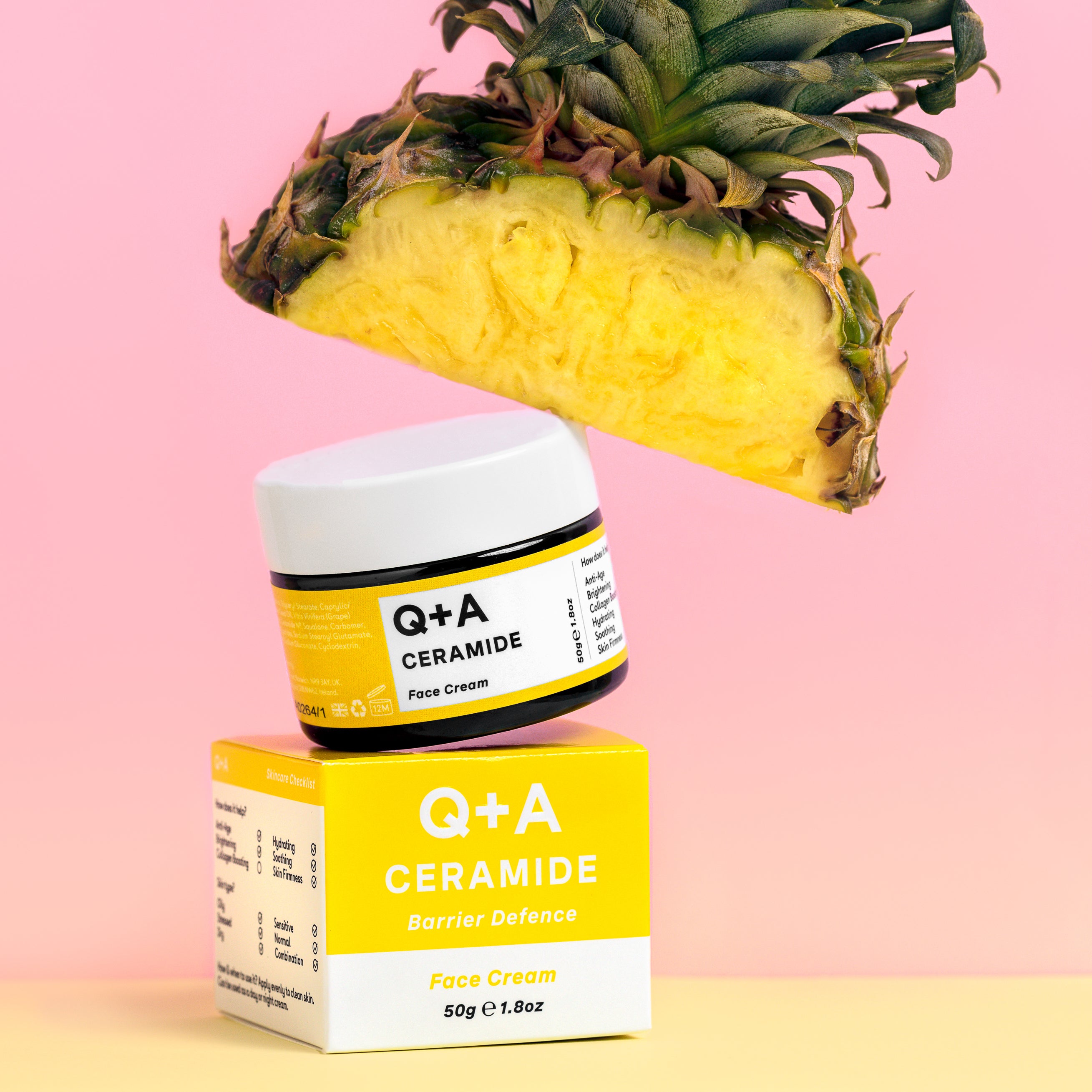 Ceramide Face Cream and pineapple