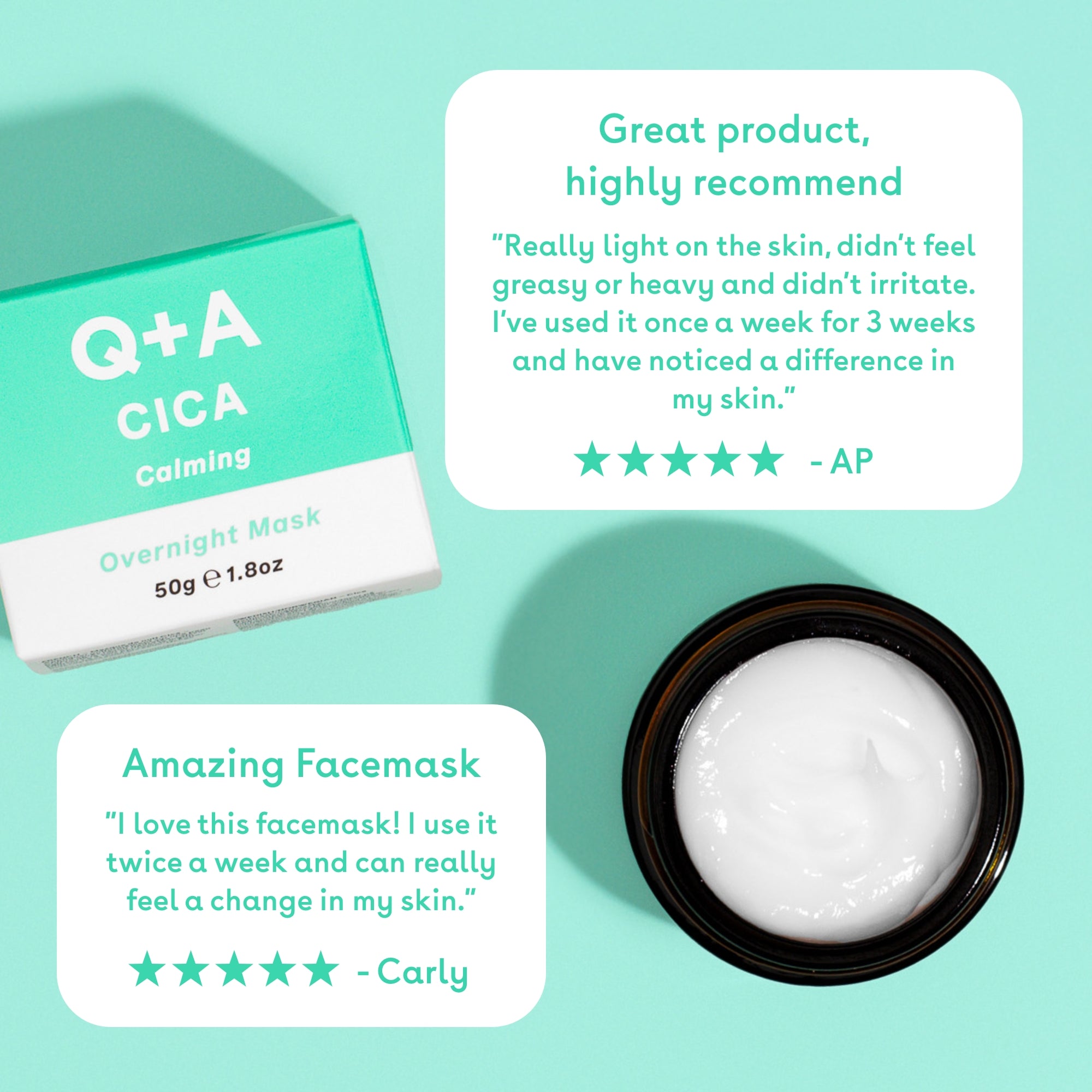 Cica Overnight Mask — Q+A | ماسك ليلي مهدئ يرمم البشرة المجهدة أثناء النوم