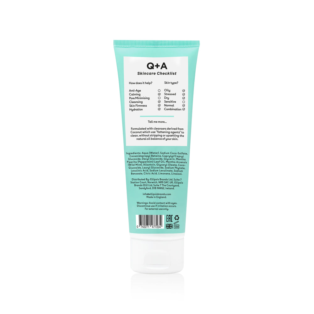 Q+A Peppermint Daily Cleanser swatch