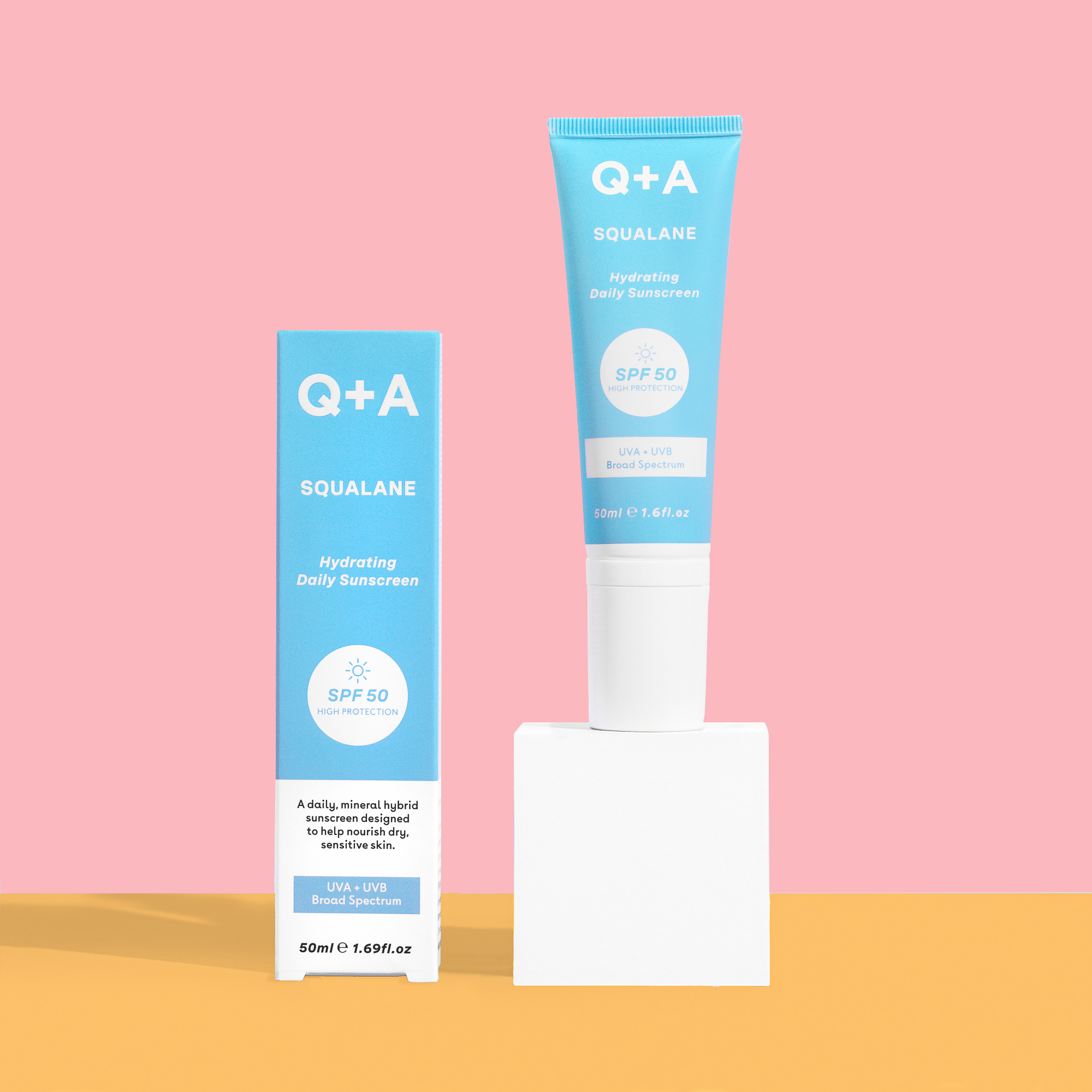 Q+A Squalane Hydrating Daily Sunscreen SPF 50