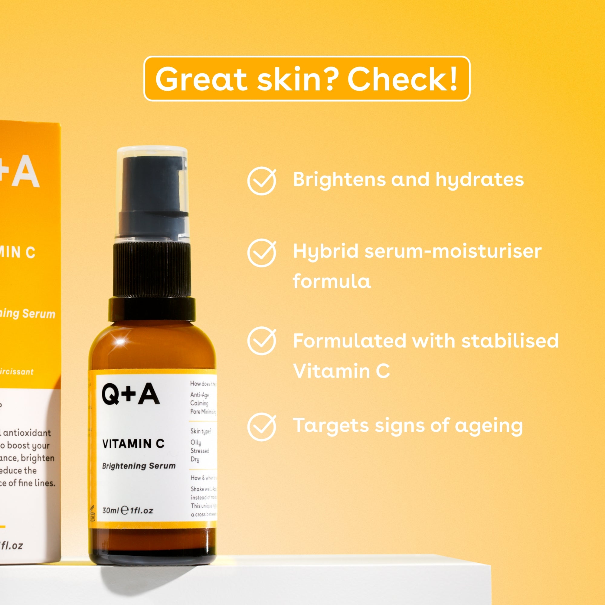 Vitamin C Brightening Serum — Q+A | سيروم فيتامين سي لتعزيز إشراقة ونضارة الوجه