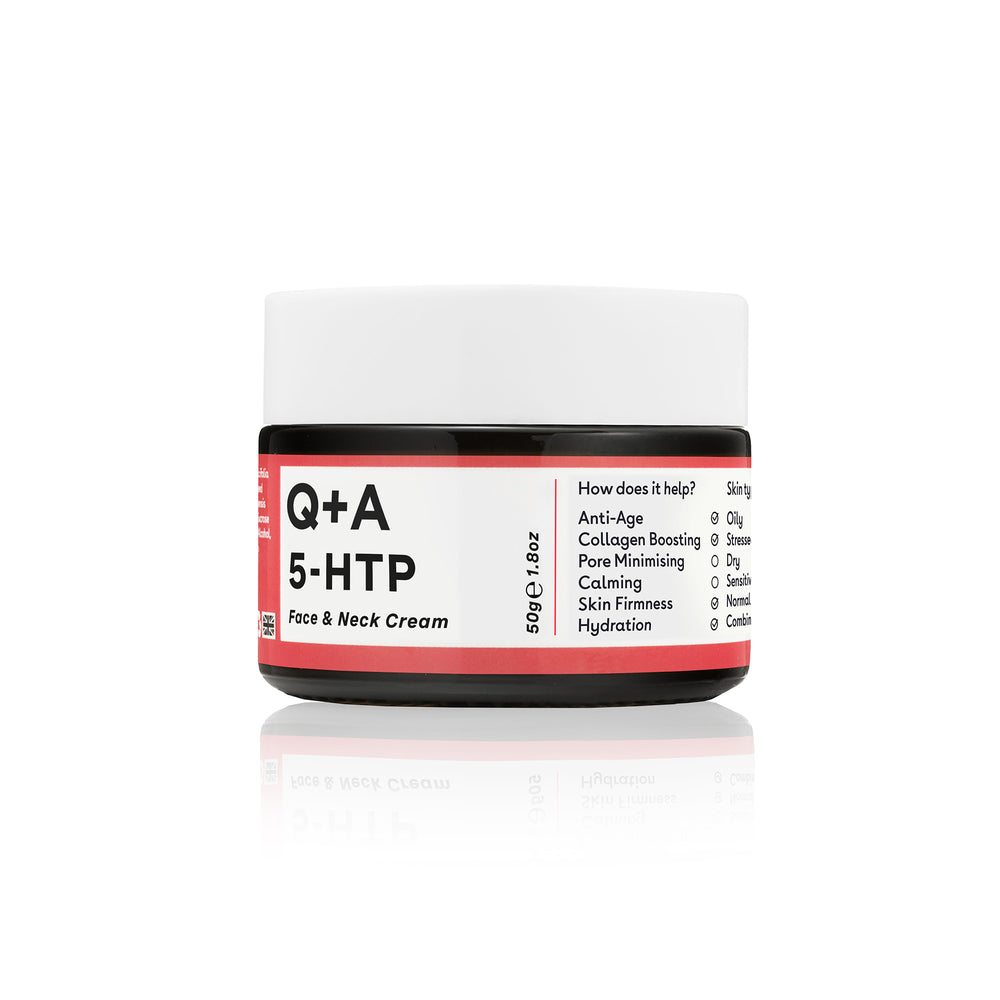 Q+A 5-HTP Face & Neck Cream Jar