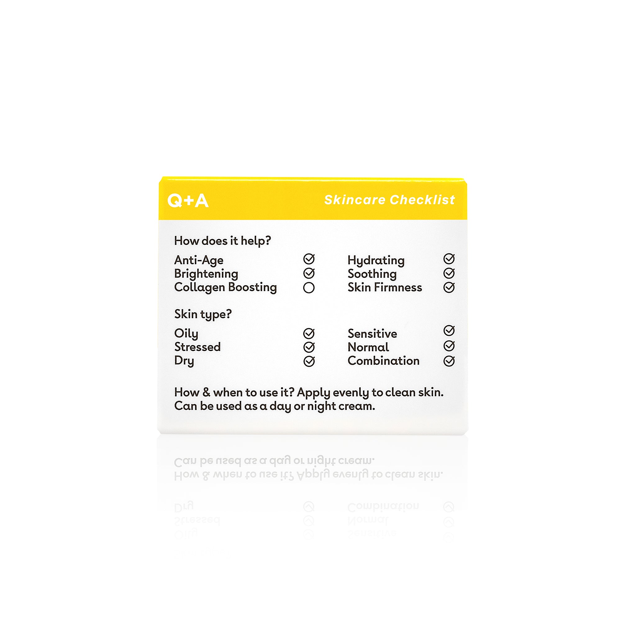 Q+A ceramide barrier defence face cream checklist