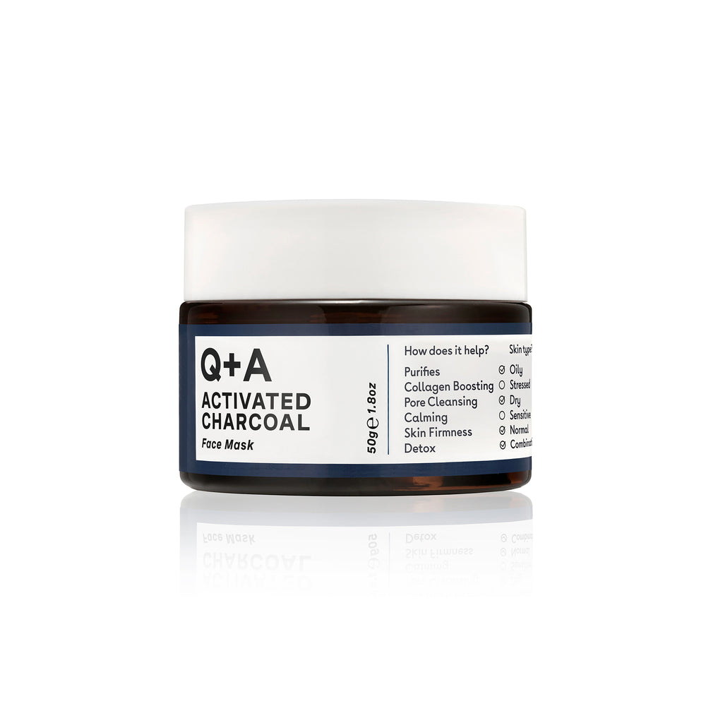 Q+A Activated Charcoal Face Mask Jar
