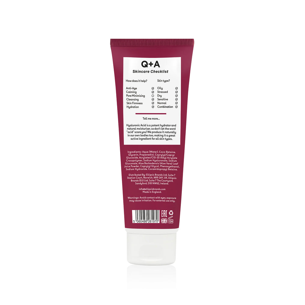 Q+A Hyaluronic Acid Hydrating Cleanser Swatch