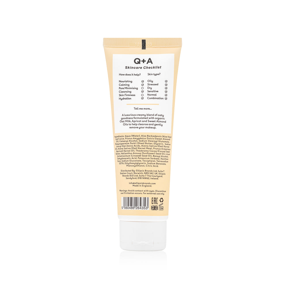 Q+A Oat Milk Cream Cleanser checklist