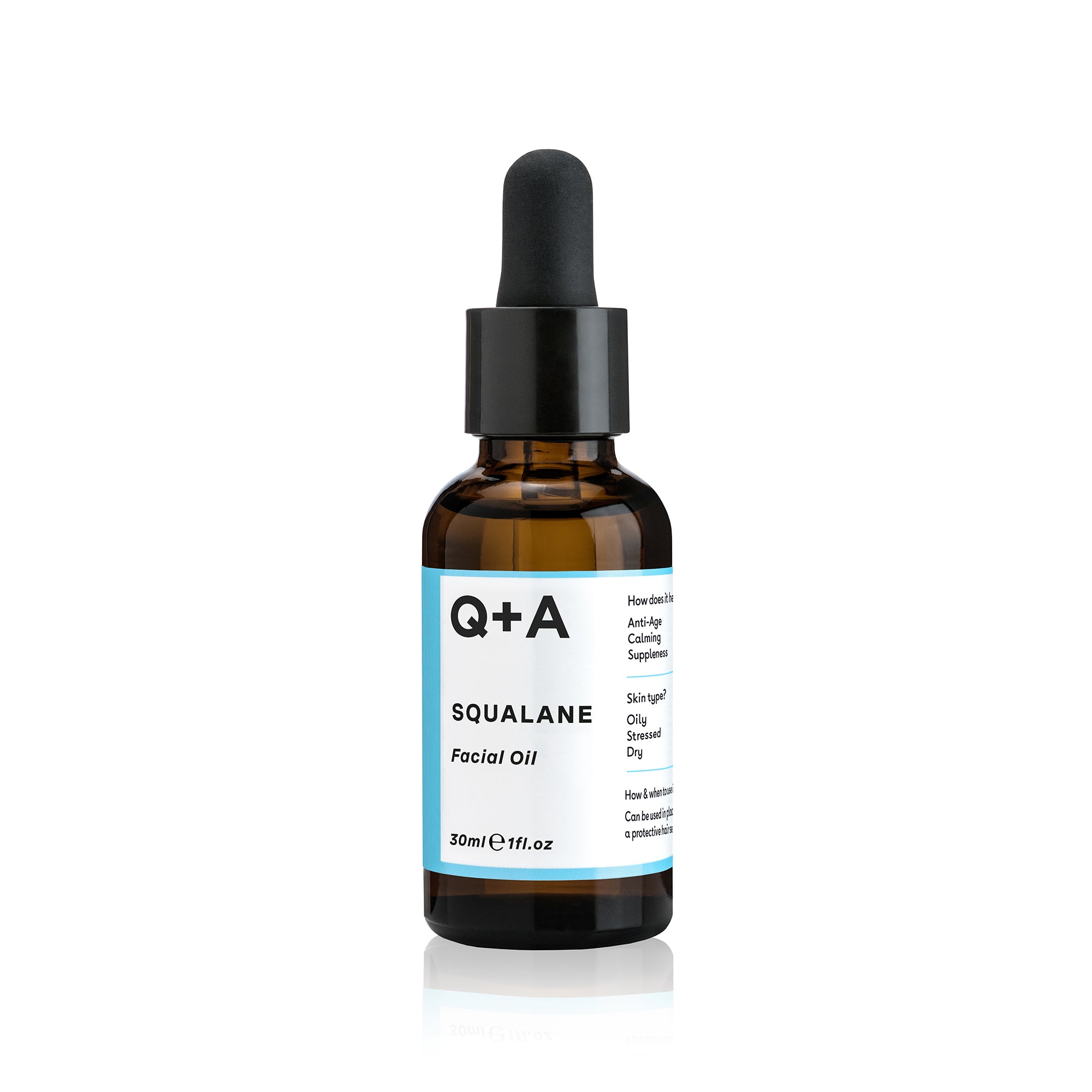 Q+A Squalane Facial Oil Bottle